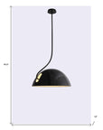 19 X 19 X 40.5 Black Aluminum Pendant Lamp