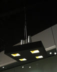 14 X 14 X 59 Black Stainless Steel Pendant Lamp