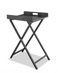 19" Gray Aluminum Outdoor Side Table