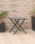 18" Gray Stainless Steel Square End Table