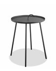 25" Gray Stainless Steel Round End Table