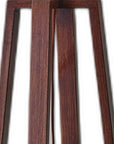 Walnut Wood Finish Linen Fabric Shade Table Lamp