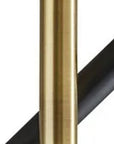 68" Black Metal LED Floor Lamp With Black Metal Cylinder Shade