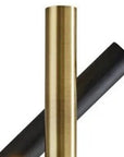 68" Black Metal LED Floor Lamp With Black Metal Cylinder Shade