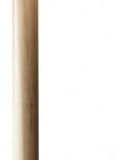59" Natural Solid Wood Floor Lamp With White Linen Drum Shade