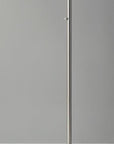 74" Brass Metal Arc Floor Lamp With Off White Linen Drum Shade
