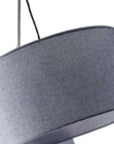 91" Silver Three Light Tree Floor Lamp With Gray Linen Drum Shade