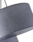 91" Silver Three Light Tree Floor Lamp With Gray Linen Drum Shade