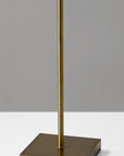 71" Brass Metal Torchiere Floor Lamp With White Glass Novelty Shade