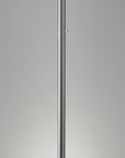 Frosted Glass Shade Uplighting Torchiere In Brushed Steel