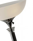 72" Silver With White Glass Shade