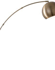 78" Brass Metal Arc Floor Lamp With Brass Metal Bowl Shade