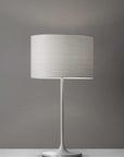 White On White Metal Table Lamp