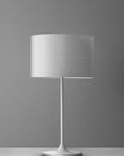 White On White Metal Table Lamp