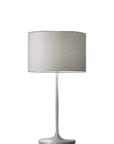 White On White Metal Table Lamp
