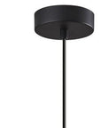 Gnome Smoked Glass Black Metal Pendant Lamp