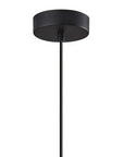 Gnome Smoked Glass Black Metal Pendant Lamp