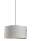 Burlap Fabric Light Brown Electric Drum Pendant Lamp