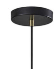 Striped Glass Glow Metal Pendant