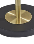 65" Brass Torchiere Floor Lamp With White Acrylic Globe Shade