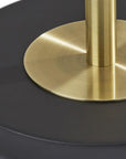 65" Brass Torchiere Floor Lamp With White Acrylic Globe Shade