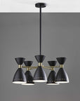 Cinco Diabolo Adjustable Black Metal Pendant