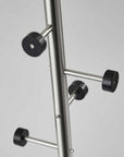 68" Brushed Steel Brushed Steel Coat Rack