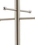67" Brushed Steel Coat Rack