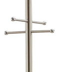 67" Brushed Steel Coat Rack