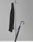 13" X 68" Brushed Steel Brushed Steel Stand Coat Rack