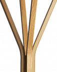68" Natural Modern Wood Coat Tree Rack