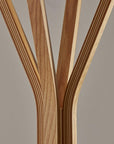 68" Natural Modern Wood Coat Tree Rack