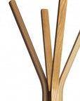68" Natural Modern Wood Coat Tree Rack