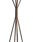 68" Natural Modern Wood Coat Tree Rack