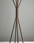 68" Natural Modern Wood Coat Tree Rack