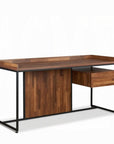 62" Brown and Black Computer Desk