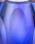 6" Clear And Purple Crystal Glass Table Vase