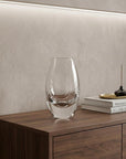 7" Clear Lead Free Crystal Oval Table Vase