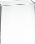 8" Crystal Glass Clear Rectangle Table Vase