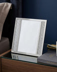 5" x 7" Silver Crystal Tabletop Picture Frame