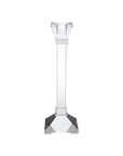 Set of Two Clear Crystal Tabletop Taper Candlesticks