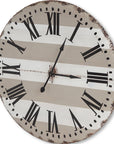 3" Gray And White Metal Analog Round Wall Clock