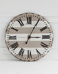 3" Gray And White Metal Analog Round Wall Clock