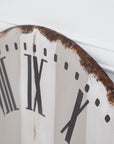 3" Gray And White Metal Analog Round Wall Clock