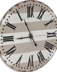 3" Gray And White Metal Analog Round Wall Clock