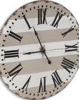 3" Gray And White Metal Analog Round Wall Clock