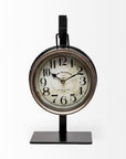 Metallic Brown Metal Hanging Desk Table Clock