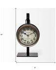 Metallic Brown Metal Hanging Desk Table Clock