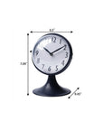 Blue Metal Glass Dome Desk Table Clock