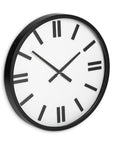 24" Round Large Modern Wall Clock With White Face And Non-Numarical Number
